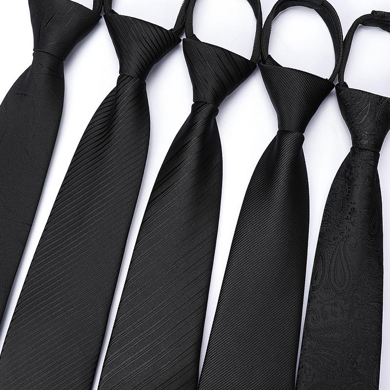 Men's Korean Style Zipper Striped No-Tie Professional Wedding Tie