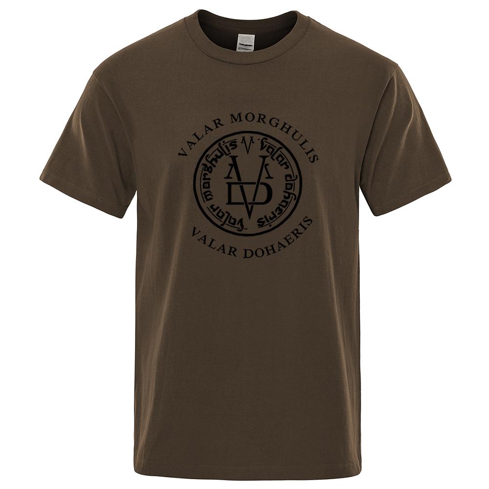 Valar Morghulis & Valar Dohaeris Tshirt Hip Hop Casual T-Shirt Men Short Sleeve 2023 Summer Brand T Shirt Casual Harajuku Tops
