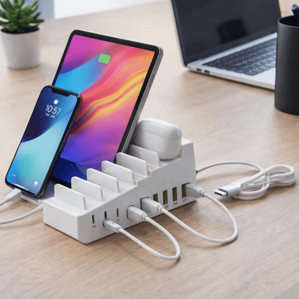 66W Power Socket Bracket Charger 4USB Ports 4Type C Ports USB Type C Charger PD Fast Charging 8Ports Socket
