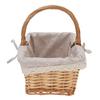 Picnic Basket Detachable Lining Vintage Spacious Capacity Hand Woven Basket for Camping Vegetable Picking