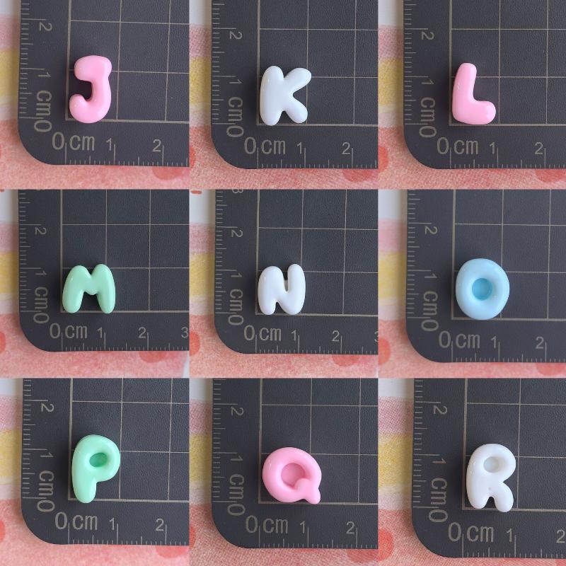 Handmade Mini Letter Charms Cute Diy Phone Cases Hair Clips Shoes Accessories Random Color