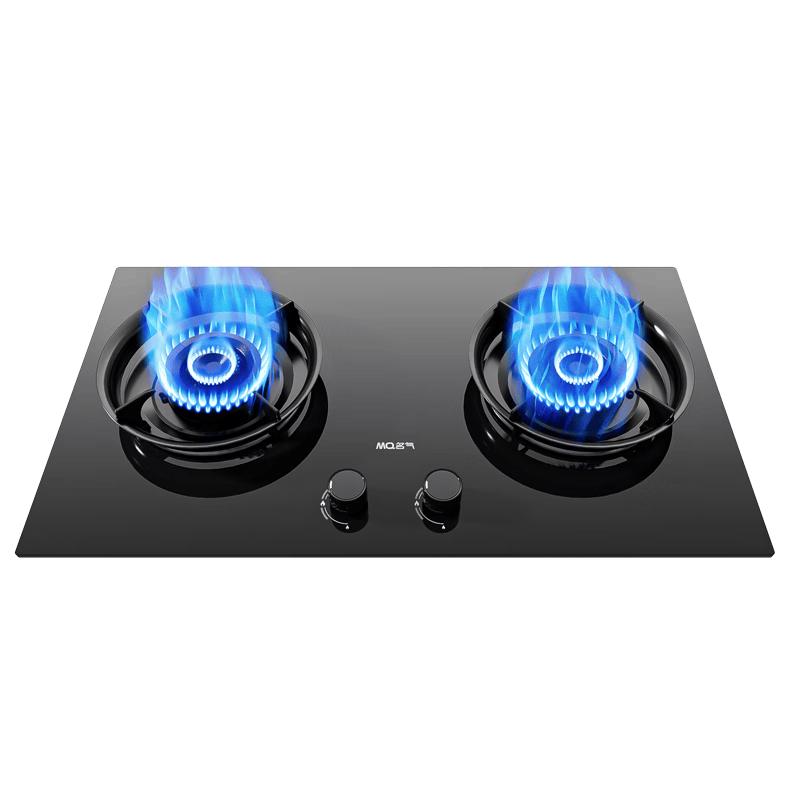 MQ Tempered Glass Dual Burner Gas Cooktop CN plug (adapter included)
