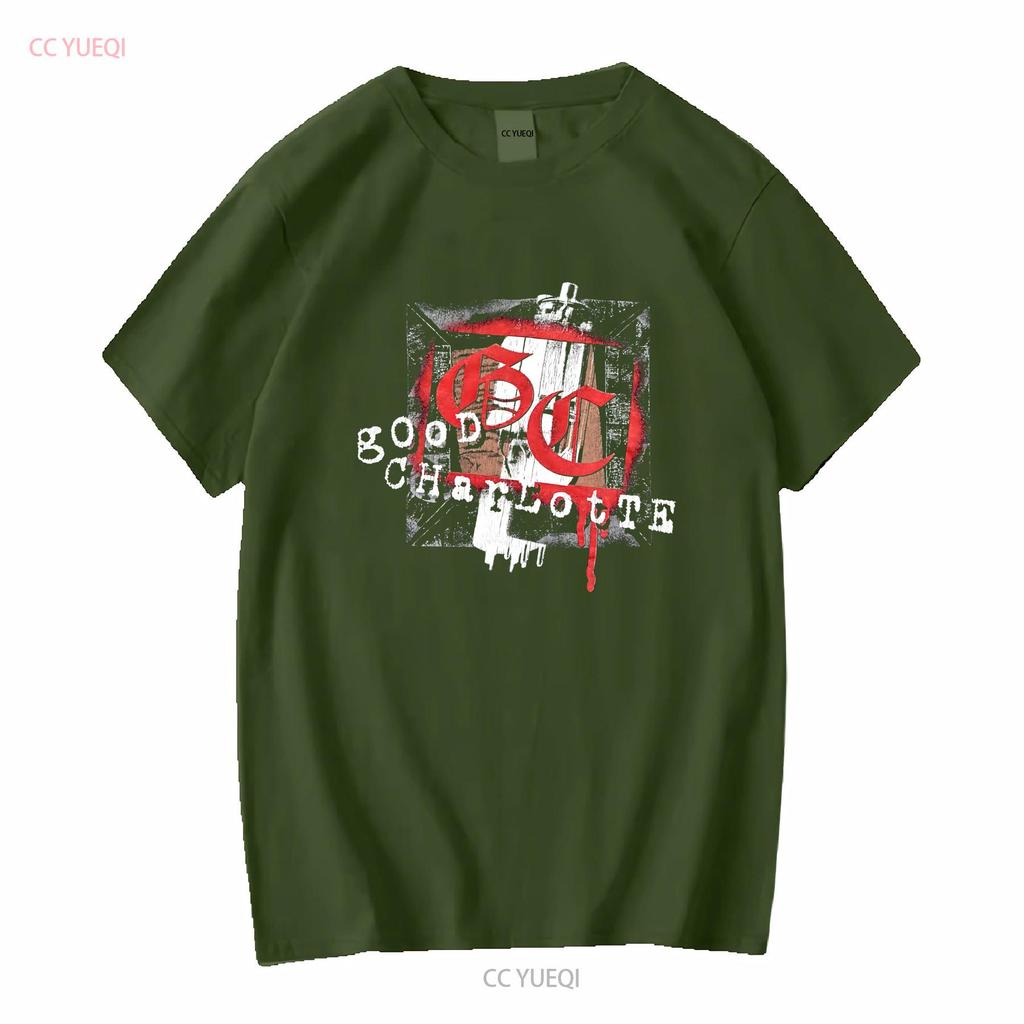 Vintage GOOD CHARLOTTE band tee punk rock long or short sleeves vintage Washed Soft graphic streetwear Breathable Stylish homme