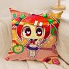 Cute PPepoyo Artist Producer Cushion Cover Silky Short Plush Invisible Zipper Dustproof Sofa Pillow Case For Home Decor
