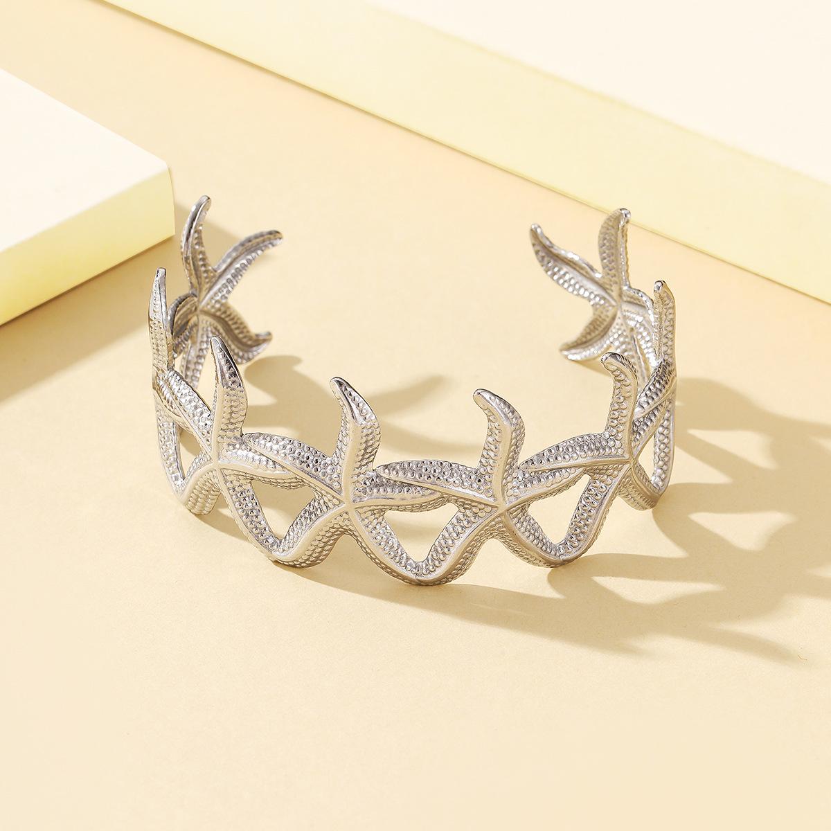 18K Gold Starfish Beach Resort Cuff Bracelet