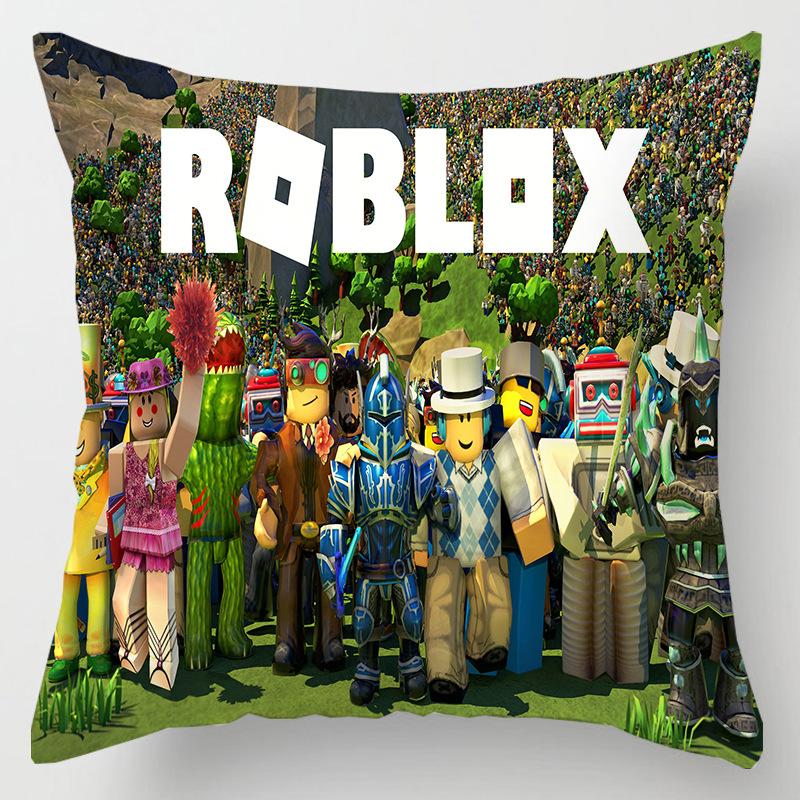 Game Roblox Cushion Pillow Hugging Pillow Case Roblox Anime Game Character Cartoon Printing Waist Pillow Cover Birthday Gifts