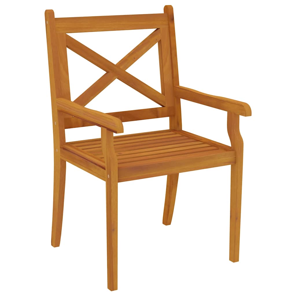 Set da Pranzo da Giardino a 5 Pezzi in Legno Massello di Acacia