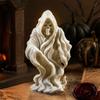 Tabletop Display Piece 3D Printed Grim Reaper Ghost Statue, Gothic Skeleton Figurine, White Model Kit DIY Blank Sculpture, Halloween Desktop