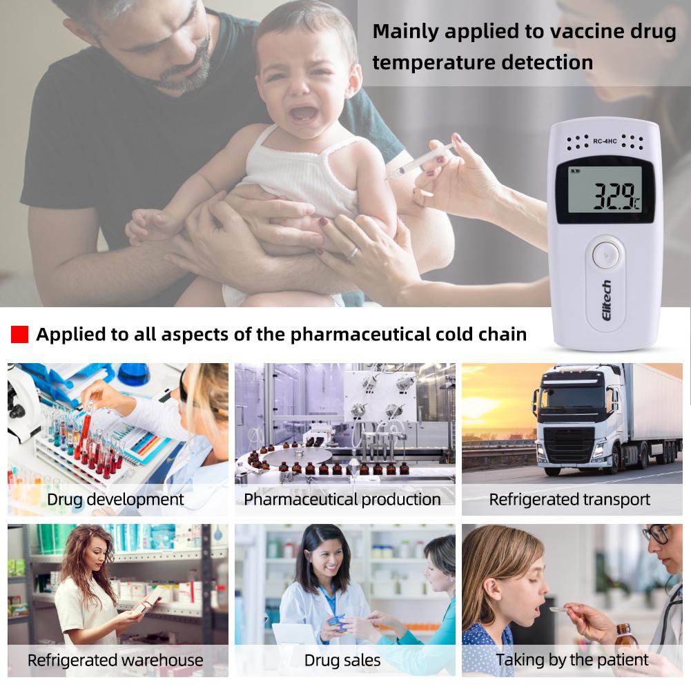 RC-4HC Temperature&Humidity Data Logger With USB Connection External Probe High Precision Sensor And Automatic Report Generation