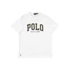 Polo Solid Color Letter Crew Neck Fitted Short Sleeve T-Shirt Men Tops White 710917892-003