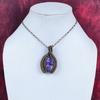 Lepidolite Pendant Copper Wire Wrapped Gemstone Pendant Handmade Pendant Copper Jewelry Designer Pendant Gifts for Him Wire Wrapped Jewelry