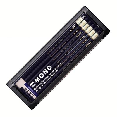 Tombow Pencil Premium Pencil 2B MONO Pencil with with MONO for Drafting and 1 Dozen (High-standard Ultra-fine Lead) Eraser, Sketching, MONO-2B