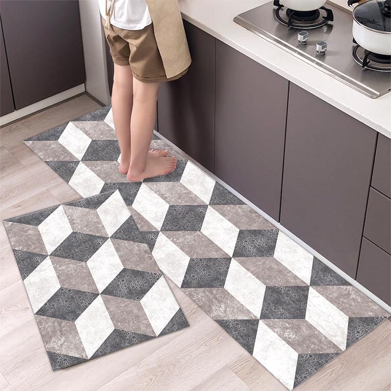 Simple and Luxurious Carpet Floor Mat Kitchen Carpet Bathroom Door Mat Foot Mat