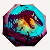Jurassic Adventure: Dinosaur Silhouette ArtworkUmbrella, Portable 3-Fold Compact Umbrella for Men & Women Gift