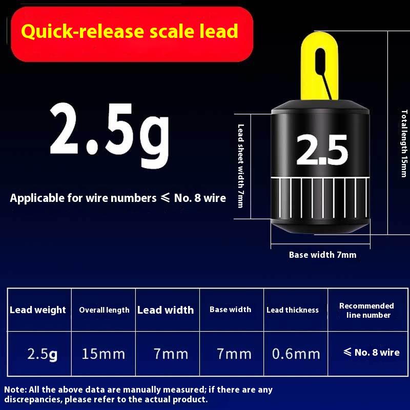 5Pcs Fishing Weights Kit Water Drop Sink Adjustable Proportional Fishing Alert Compact Weight Cylindrical Scale Fishing Tackle