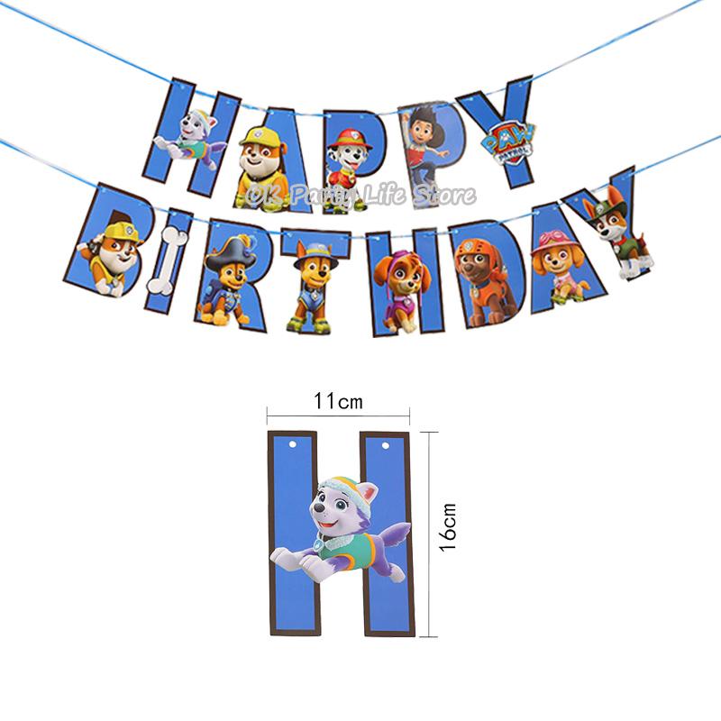 PAW Patrol Birthday Party Decoration New Version Balloon Set Disposable Tableware Kid Event Supplies Banner Backdrop Gift
