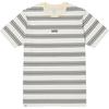 Letter Color Block Striped Simple Comfortable Crew Neck Short Sleeve T-Shirt Men Tops White VN000GSCCRJ1