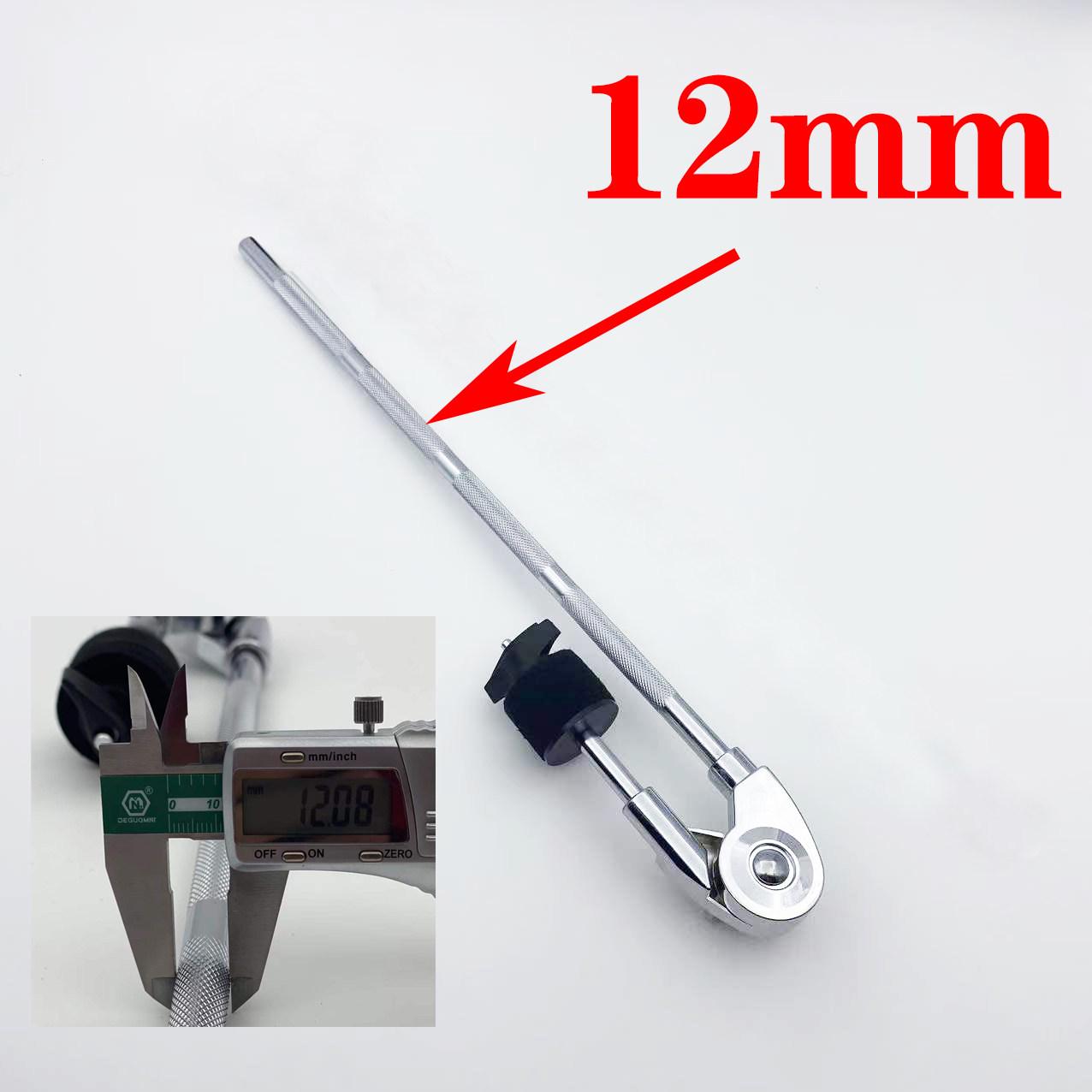 Cymbal Extension Bracket with Rotating Bar, Cowbell Batting Bracket, and Water Cymbal Rod Connector