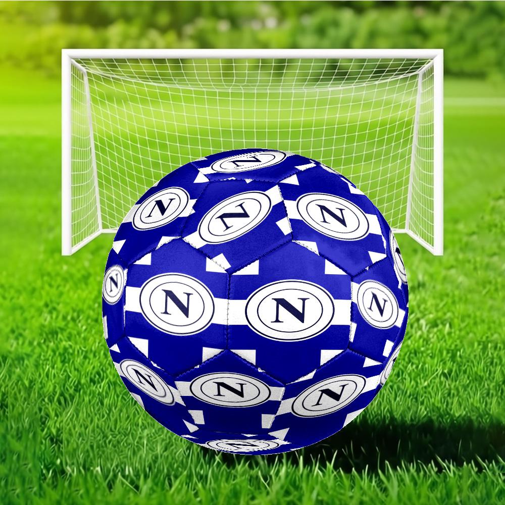 Napoli Football Club Emblem Size 5 Soccer Balls, Anti-Slip, Protective Football, Outdoor Sport, Practice Games, Birthdays Gift Suitable for Fan