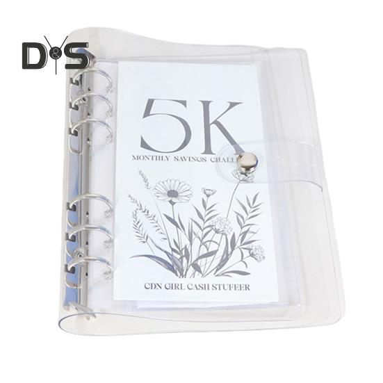 12 Månaders Kuvert Utmaning för Sparande Pärm 100 Kuvert Månatliga Besparingar Pengabok Kontantkuvert Utmaningspärm Kit