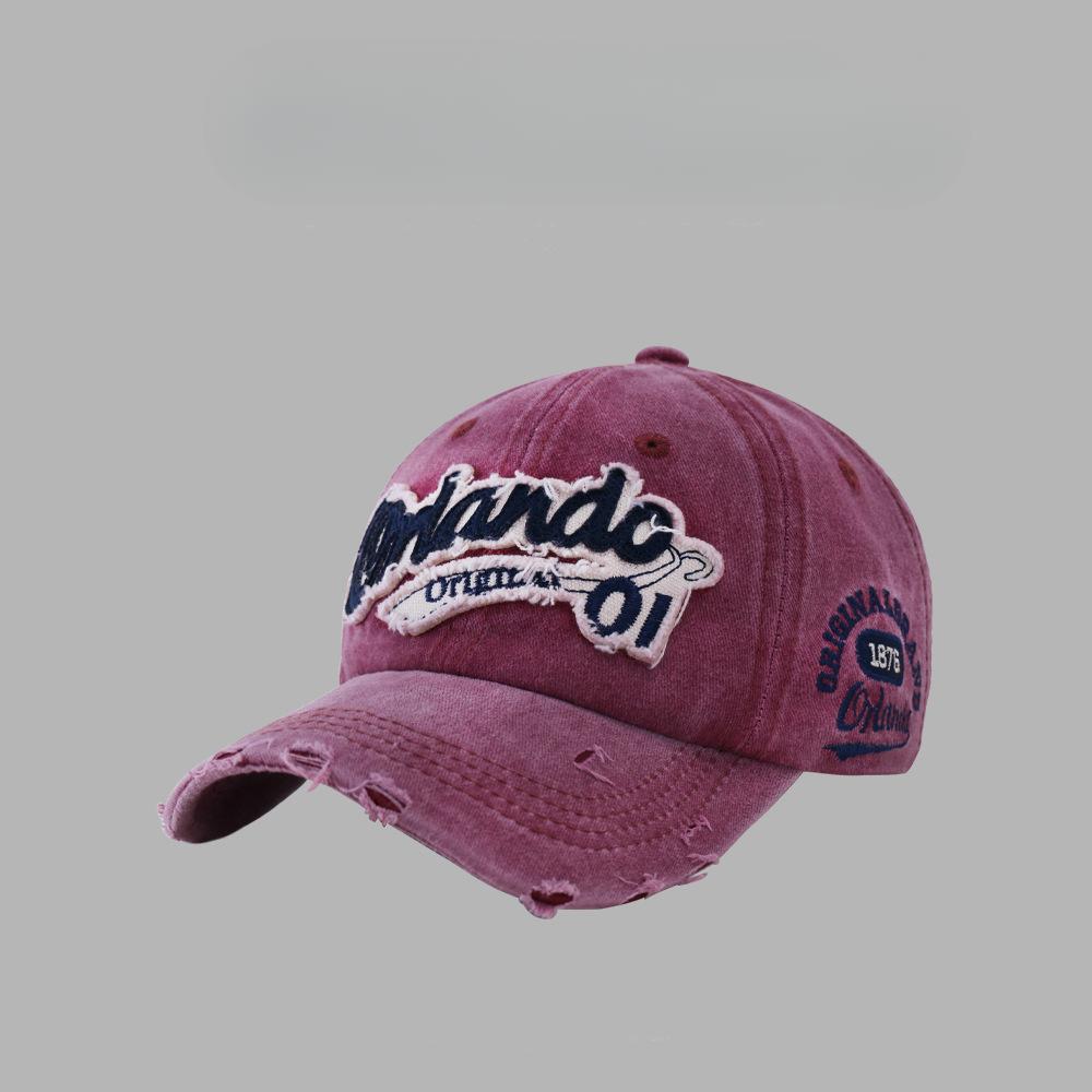 Retro and Aged English Baseball Caps for Women To Show Off Their Faces  A Versatile Korean Style Embroidered Couple