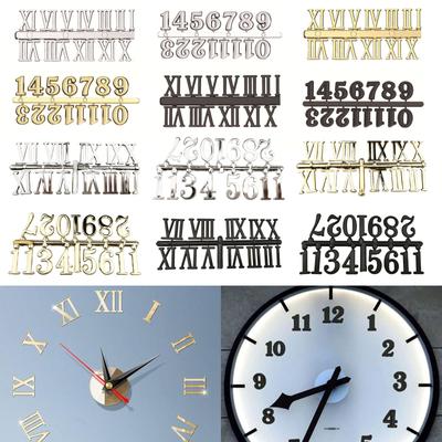 3CM Clock Number High Accuracy Arabic Number Roman Numerals 12/24 Hour Format for DIY Clock Projects