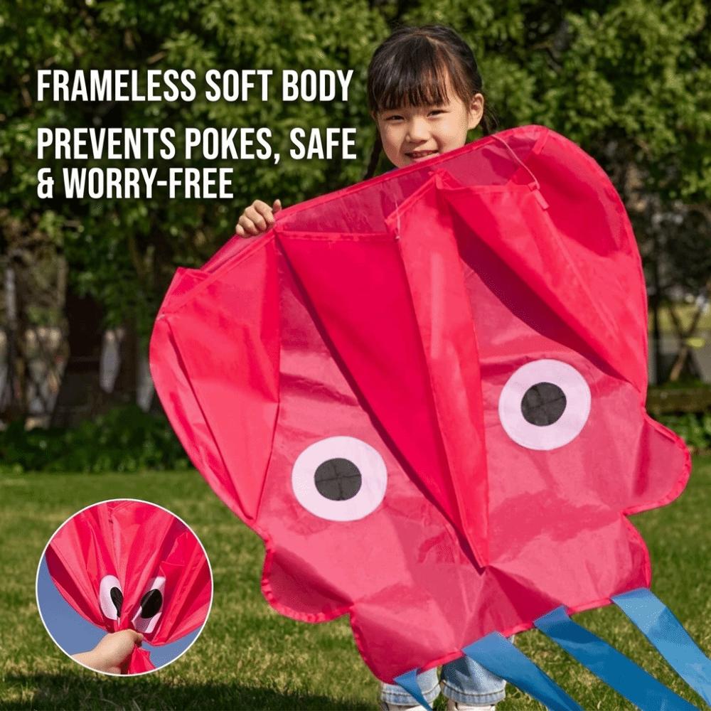 Cartoon Animal 3D Soft Kite Good Flying Outdoor Flying Toy Children's Pocket Kite  Beach Garden