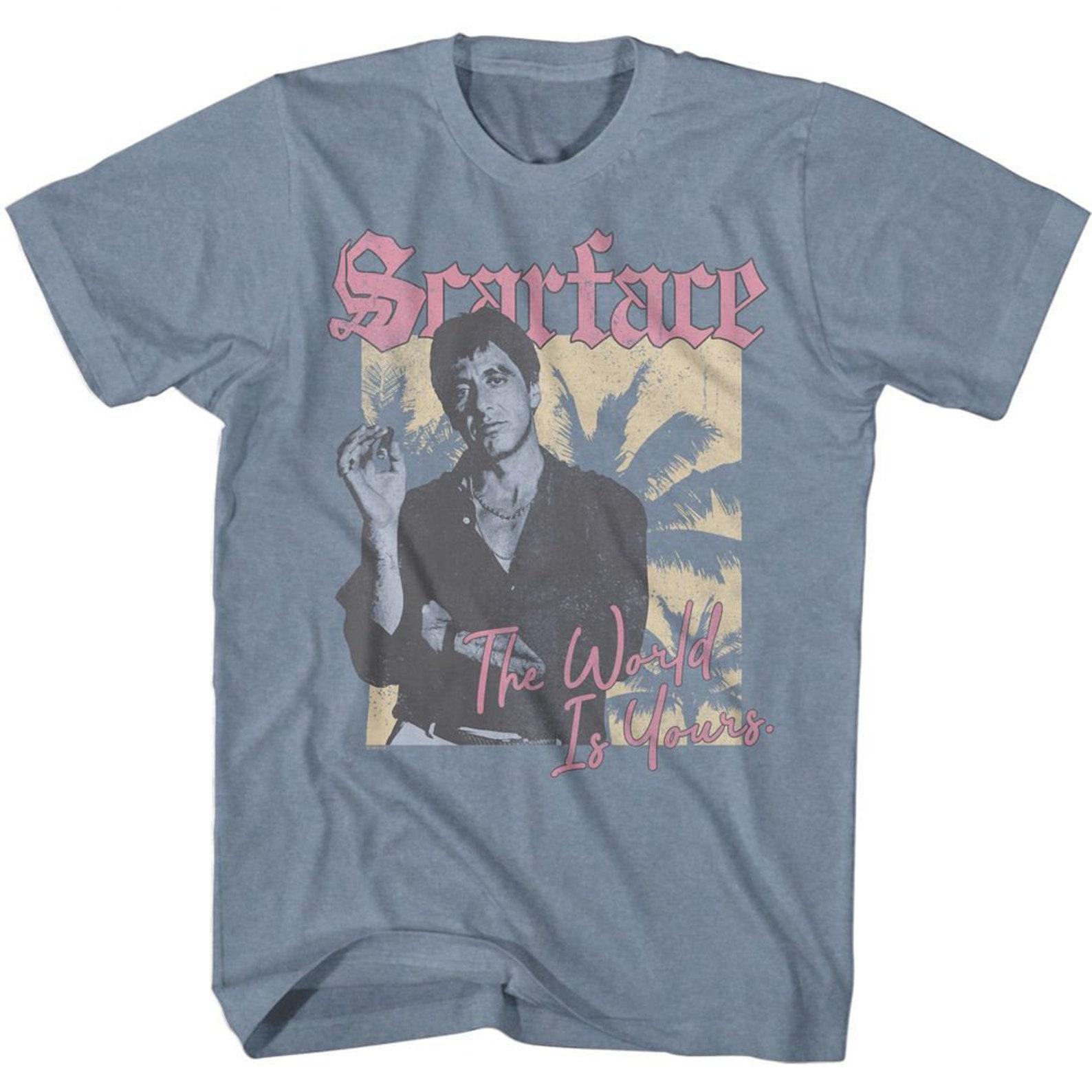 Scarface The World Is Yours Vintage Indigo Heather T-Shirt XL