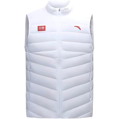 Training Series Logo Stand Collar Slim Fit Warm Vest Men Vests Pure-White 152447925-1