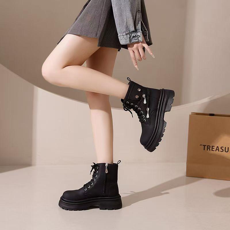 Fashion Booties Height Increasing Lightweight Woman Short Shoes British Style High Quality On Offer Fashion 2025 Ankle Boots for Women