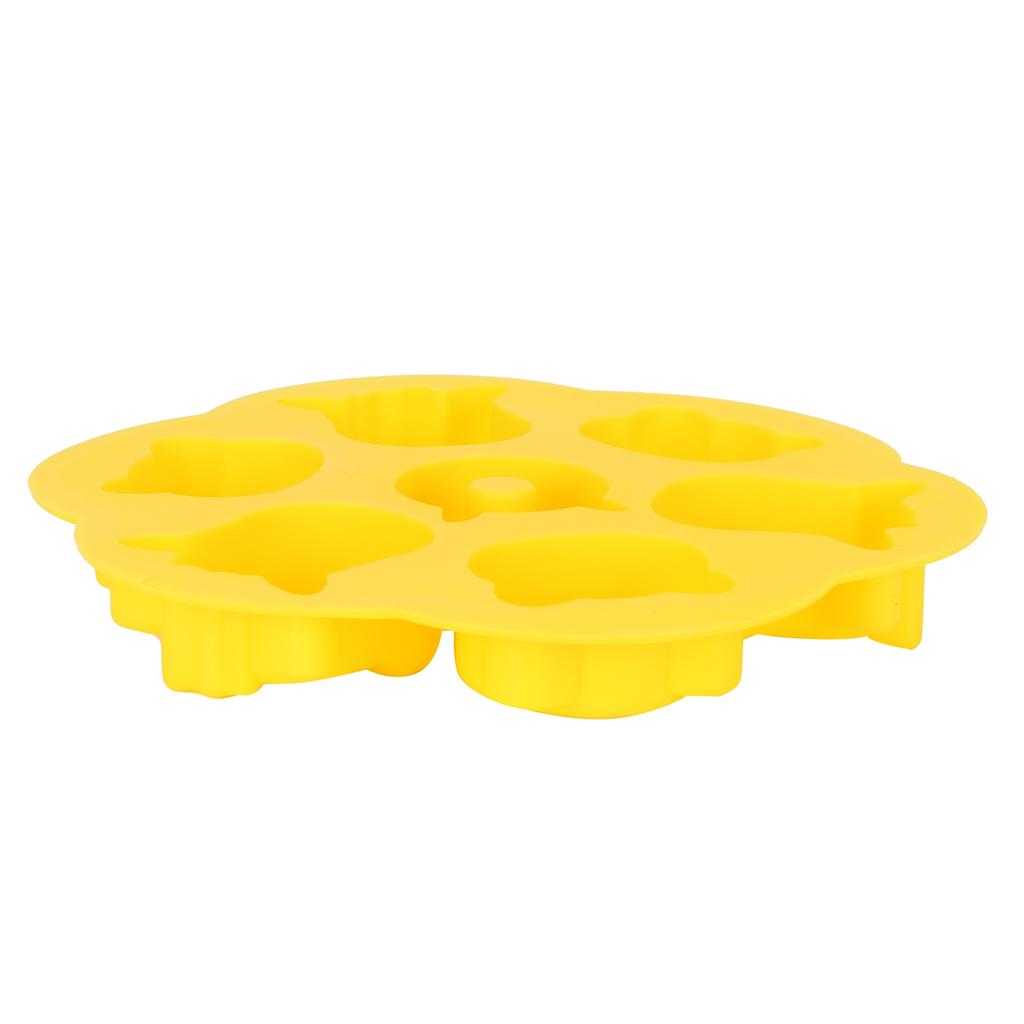 Gelbe Silikon-Cartoonform DIY Handgemachte Kuchen Schokolade Keksform zum Backen Küche