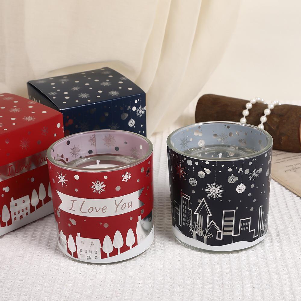 Luminous Glass Cup Scented Candle Home Romantic Luminous Scented Candle Souvenir Ornament
