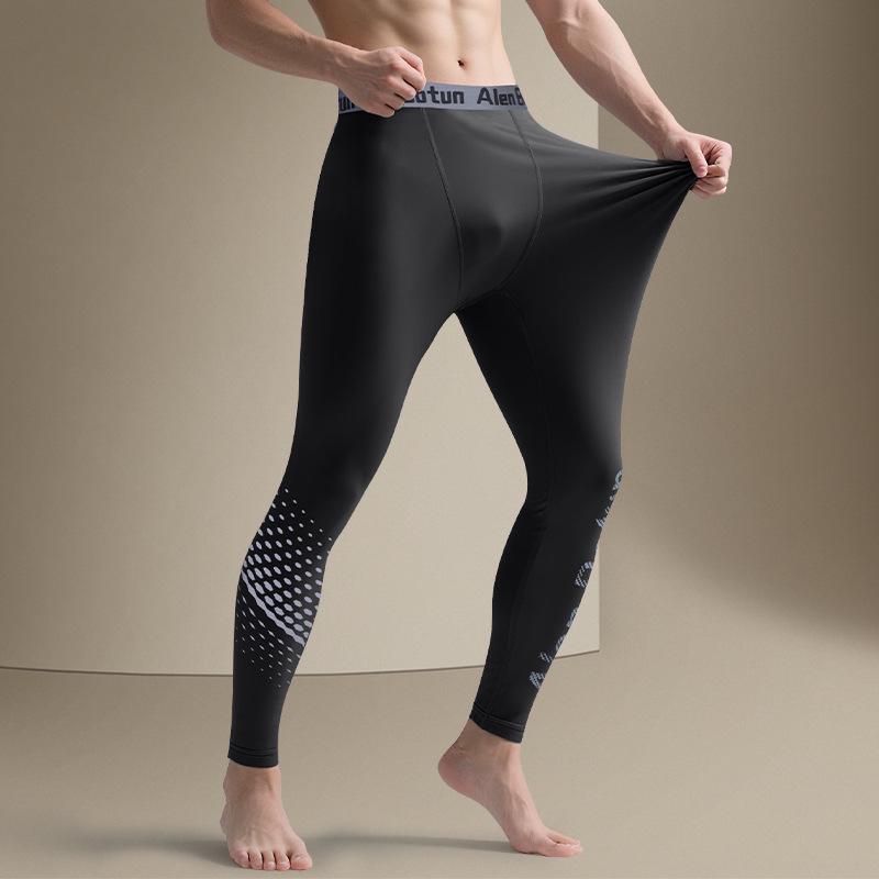 Men's Thermal Fleece Compression Pants for Running, Cycling, and Training