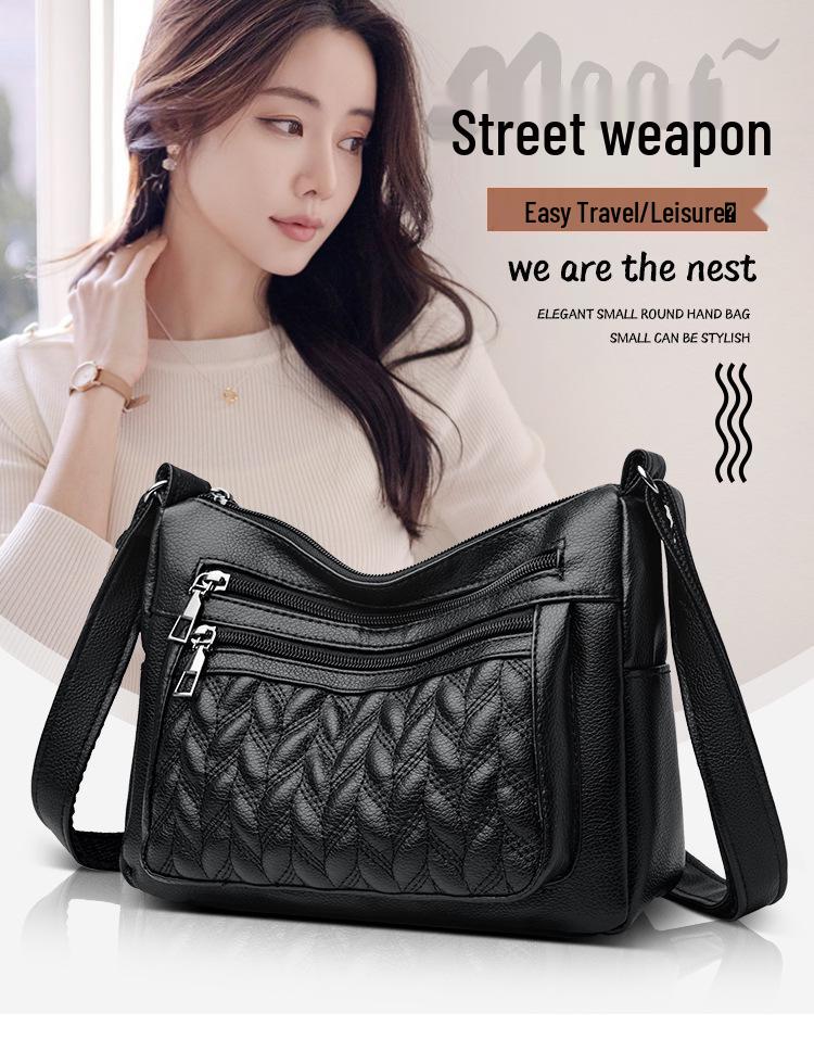 2025 Damen Retro Weiches Leder Große Kapazität Umhängetasche