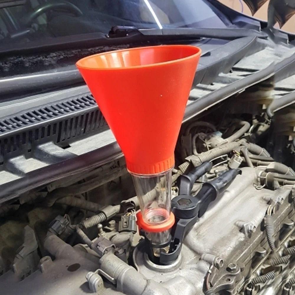Leak-Proof Car Refueling Funnel Threaded Type Oil Filling Kit  DIY Essential