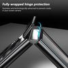 360 Rotating Ring Holder Magnetic Hinge Protection Phone Case for Samsung Galaxy Z Flip 7 6 5 4 3 Flip7 with Tempered Film Cover