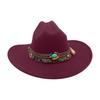 Dance French Flat-Brimmed Cowboy Hat Premium Ethnic Style Tourism Shade Stage Jazz Hat