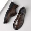 Men's Comfortable  Leather British Thick-soled Business Leather Shoes for Spring  New Lace-up Oxford Shoes 2026