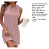 Damen Sommer Hoodie Kleid Ärmellos Mit Kordelzug Kapuze Sweatshirt Tunika Minikleid Lässig Kurz Tanktop Kleid