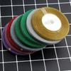 25Yards 6mm Multicolor Silk Satin Organza Ribbon Glossy Glitter Ribbon Wedding Cake Gift Decoration Crafts Garment Accessories