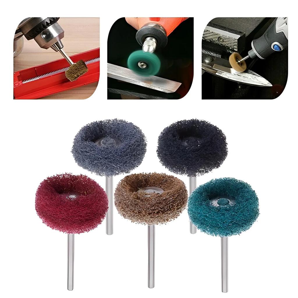 20PCS Mini Drill Abrasive Brush Nylon Buffing Polishing Wheel Dremel Rotary Hand Tool Accessories Set Rust Remover