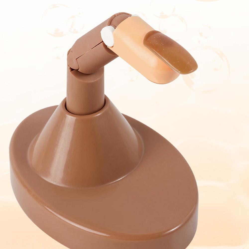 3pcs Brown Base Adjustable Nail Practice Fingers Nail Art Training