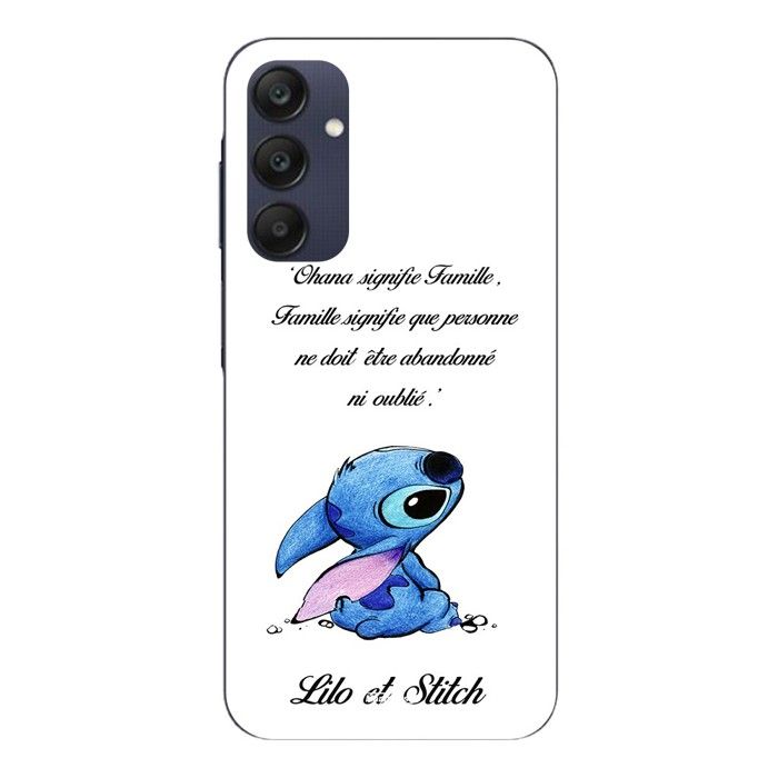 Coque Pour Samsung galaxy A25 Stitch Lilo famille blanc Maniacase