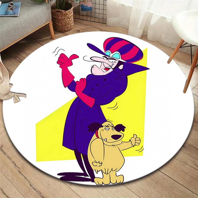 Dastardly Round Area Rug,Carpet Rug for Living Room Bedroom Sofa Playroom Decor,Non-slip Floor Mat