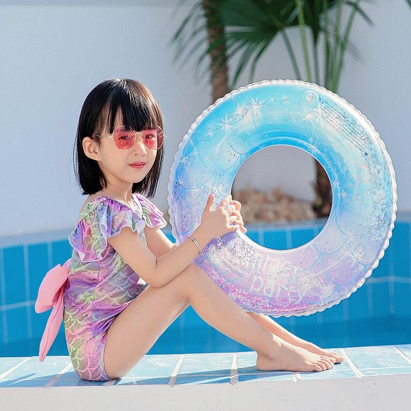 Rooxin Baby Swimming Ring Water Play Tube Pool Floats for Children Kids Swimming Pool Inflatable Toys Swim Circle Beach Party