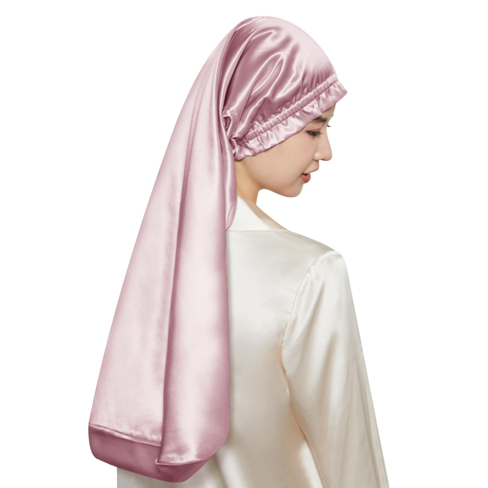 

Шелковая ночная шапочка Шелковая шапочка Цилиндрический дизайн Не скатывается до утра Шелковая шелковая ночная шапочка для длинных волос Шапочка для волос Предотвращает секущиеся кончики и спутанность волос Для