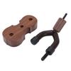 Violin Shaped Wall Mount Black Walnut Wood Colour Violins Hook Holder with Bow Hooks