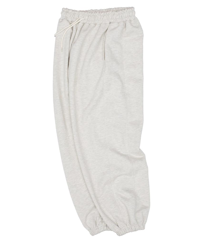PAPERBOY Balloon Wide Curve Jogger Pants - Oatmeal