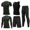 Mens 5-Piece Quick Dry Breathable Cycling Jersey Set Training Running Sportswear