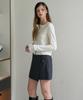 DEHEVE Buckle Wrap Skirt Pants [Charcoal]
